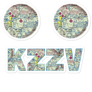 Zanesville Municipal Airport (ZZV) VFR Sectional Sticker Pack