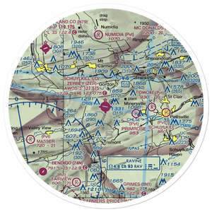 Schuylkill County /Joe Zerbey/ Airport (ZER) VFR Sectional Sticker (30 mile)