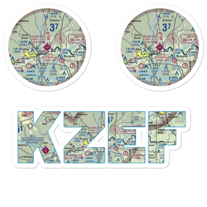 Elkin Municipal Airport (ZEF) VFR Sectional Sticker Pack