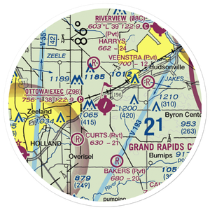 Ottawa Executive Airport (Z98) VFR Sectional Sticker (20 mile)