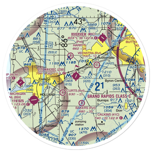 Ottawa Executive Airport (Z98) VFR Sectional Sticker (30 mile)
