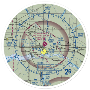 Chan Gurney Municipal Airport (YKN) VFR Sectional Sticker (30 mile)