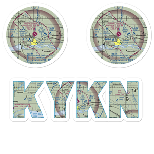 Chan Gurney Municipal Airport (YKN) VFR Sectional Sticker Pack