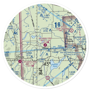 Hillman Airport (Y95) VFR Sectional Sticker (30 mile)