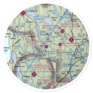 East Jordan City Airport (Y94) VFR Sectional Sticker (30 mile)