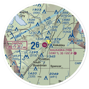 Kalkaska City Airport (Y89) VFR Sectional Sticker (20 mile)