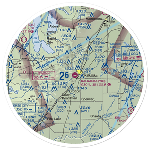 Kalkaska City Airport (Y89) VFR Sectional Sticker (30 mile)