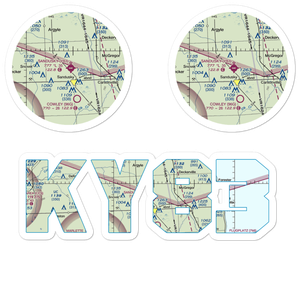 Sandusky City Airport (Y83) VFR Sectional Sticker Pack