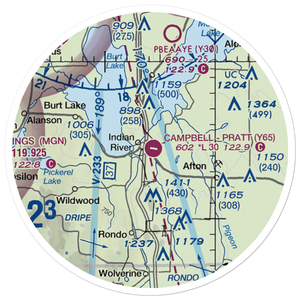 Campbell-Pratt Airport (Y65) VFR Sectional Sticker (20 mile)