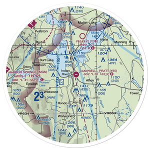 Campbell-Pratt Airport (Y65) VFR Sectional Sticker (30 mile)