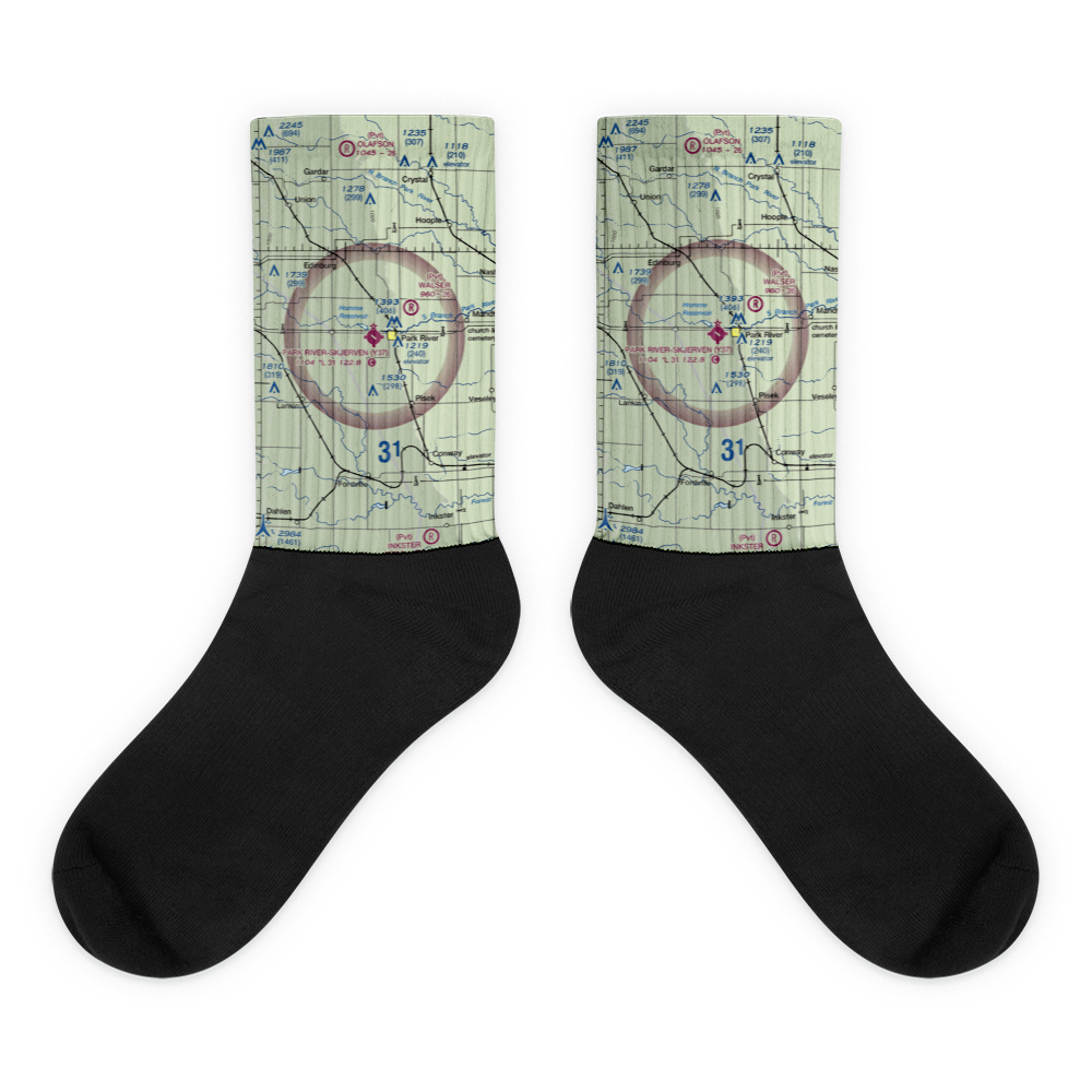 Park River W C Skjerven Field (Y37) VFR Sectional Socks 