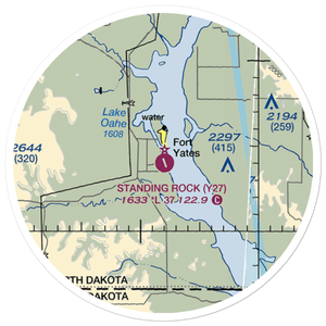 Standing Rock Airport (Y27) VFR Sectional Sticker (20 mile)