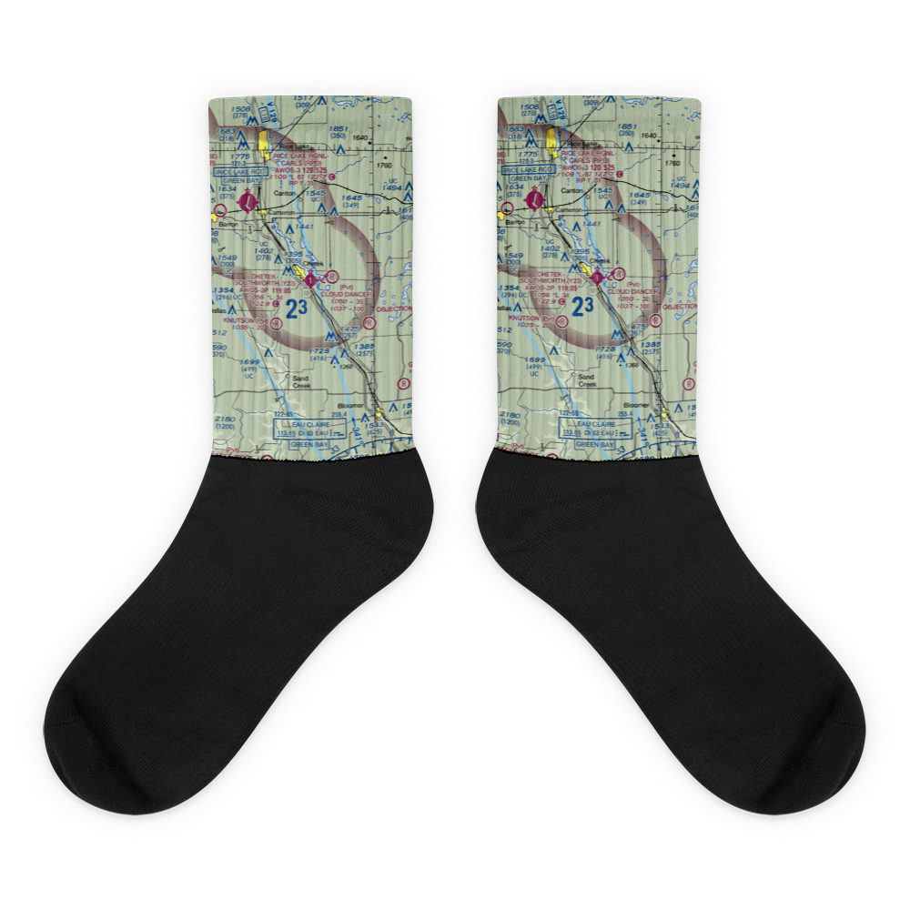 Chetek Municipal Southworth Airport (Y23) VFR Sectional Socks 