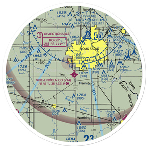 Marv Skie Lincoln County Airport (Y14) VFR Sectional Sticker (30 mile)