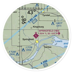 Springfield Municipal Airport (Y03) VFR Sectional Sticker (20 mile)