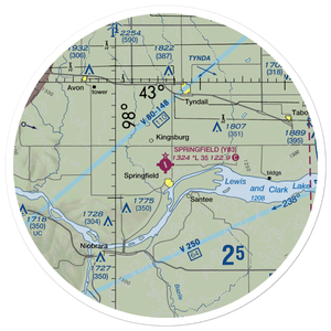Springfield Municipal Airport (Y03) VFR Sectional Sticker (30 mile)