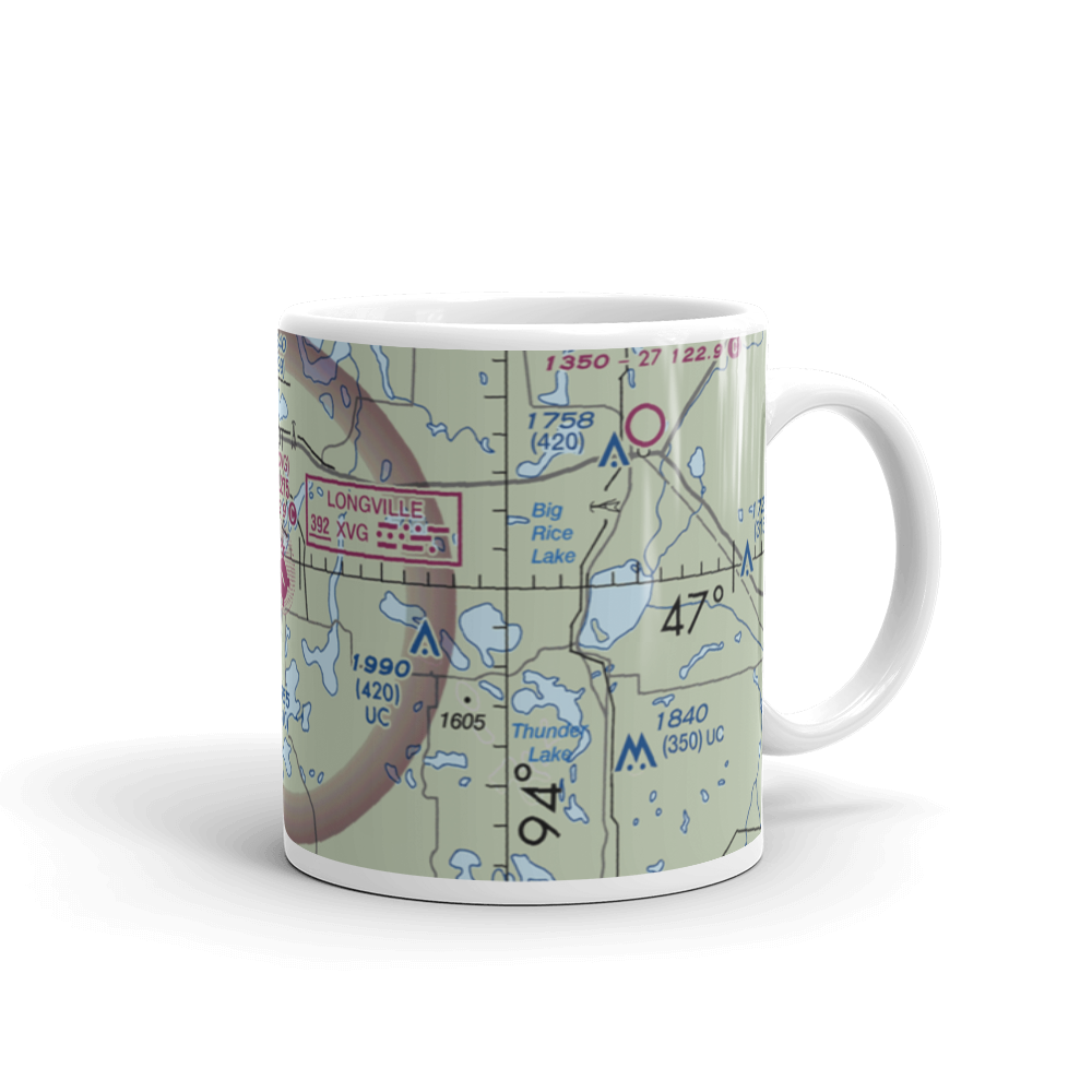 Longville Municipal Airport (XVG) VFR Sectional  Mug 