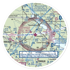 Tappahannock-Essex County Airport (XSA) VFR Sectional Sticker (30 mile)