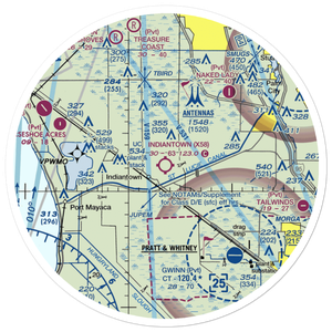 Indiantown Airport (X58) VFR Sectional Sticker (30 mile)