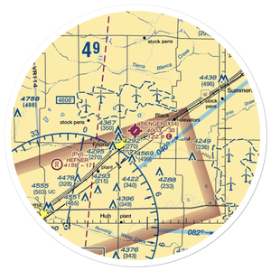 Benger Air Park (X54) VFR Sectional Sticker (30 mile)