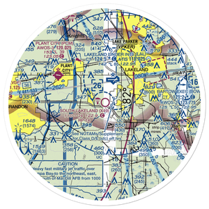 South Lakeland Airport (X49) VFR Sectional Sticker (30 mile)