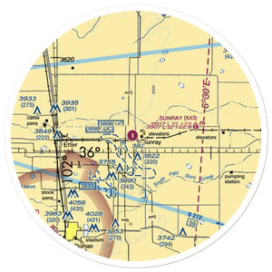 Sunray Airport (X43) VFR Sectional Sticker (30 mile)