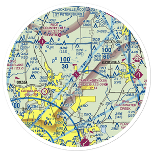 Tampa North Aero Park Airport (X39) VFR Sectional Sticker (30 mile)