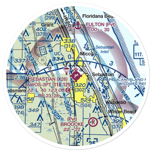 Sebastian Municipal Airport (X26) VFR Sectional Sticker (20 mile)