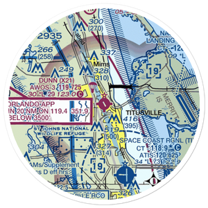 Arthur Dunn Air Park (X21) VFR Sectional Sticker (20 mile)