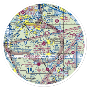 Lake Wales Municipal Airport (X07) VFR Sectional Sticker (30 mile)