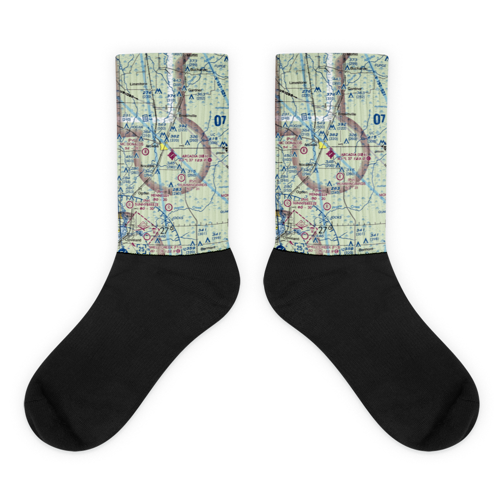 Arcadia Municipal Airport (X06) VFR Sectional Socks 