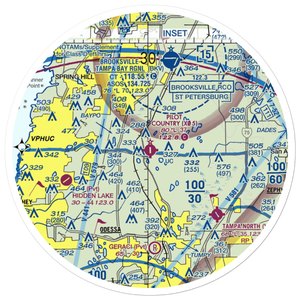 Pilot Country Airport (X05) VFR Sectional Sticker (30 mile)