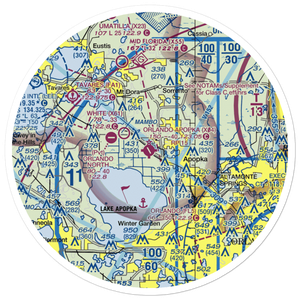 Orlando Apopka Airport (X04) VFR Sectional Sticker (30 mile)