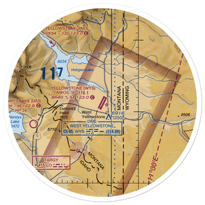 Yellowstone Airport (WYS) VFR Sectional Sticker (30 mile)