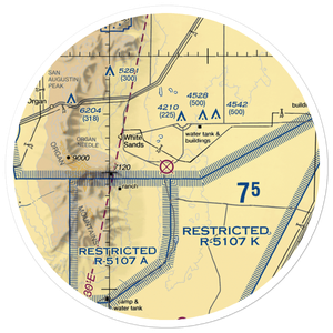 Condron Army Air Field (WSD) VFR Sectional Sticker (30 mile)