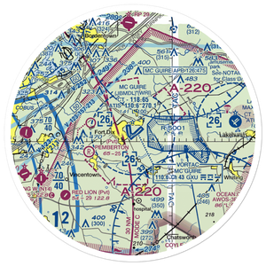 Mc Guire Air Force Base (WRI) VFR Sectional Sticker (30 mile)