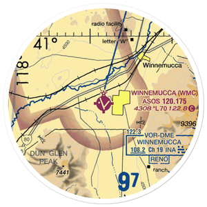 Winnemucca Municipal Airport (WMC) VFR Sectional Sticker (20 mile)