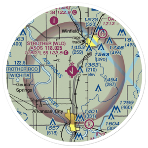 Strother Field (WLD) VFR Sectional Sticker (20 mile)