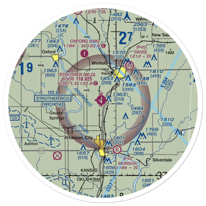 Strother Field (WLD) VFR Sectional Sticker (30 mile)