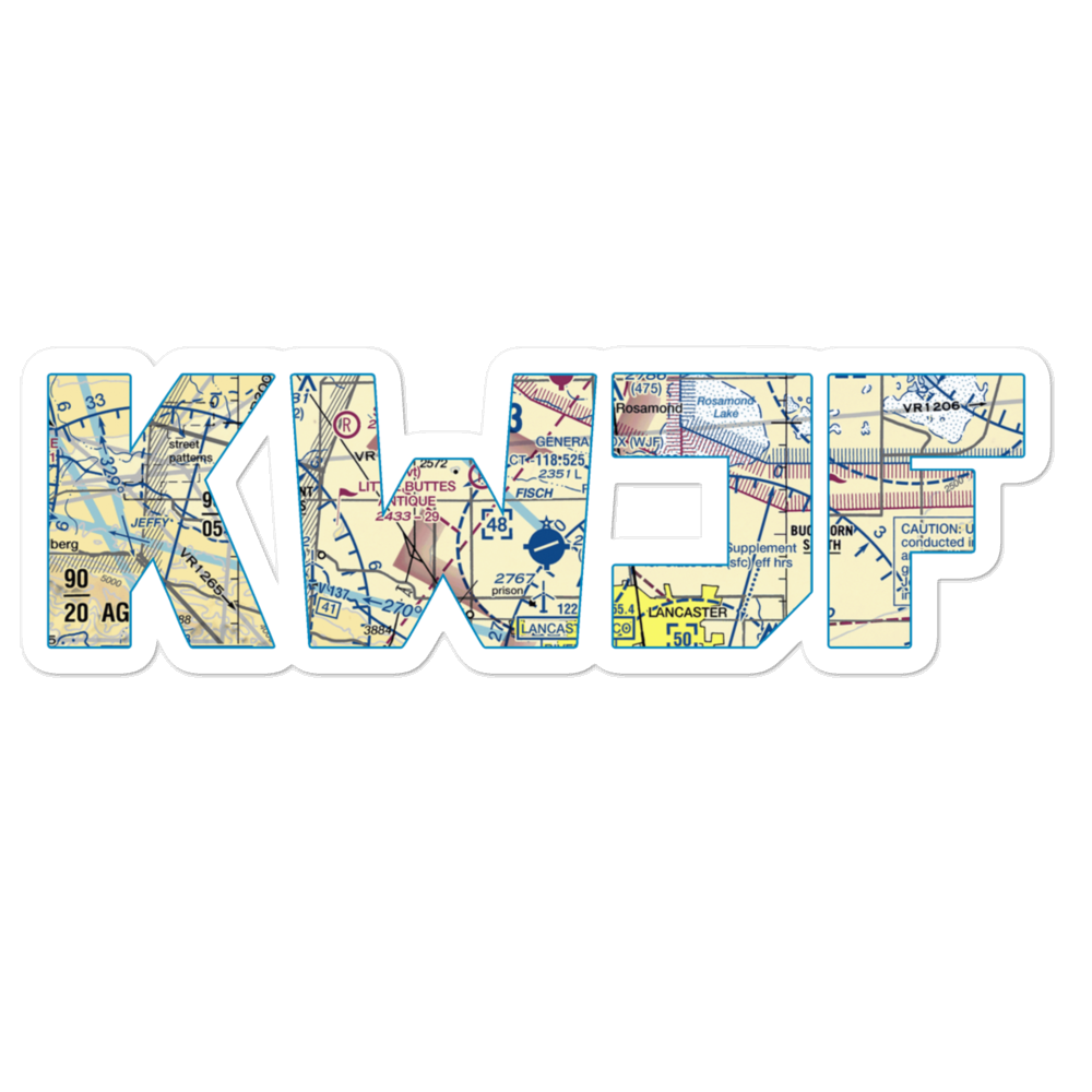 General WM J Fox Airfield (WJF) VFR Sectional Sticker 