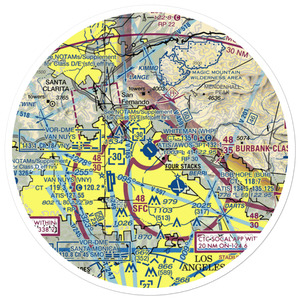 Whiteman Airport (WHP) VFR Sectional Sticker (30 mile)