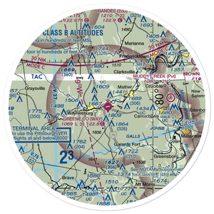 Greene County Airport (WAY) VFR Sectional Sticker (30 mile)
