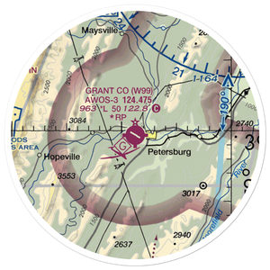 Grant County Airport (W99) VFR Sectional Sticker (20 mile)