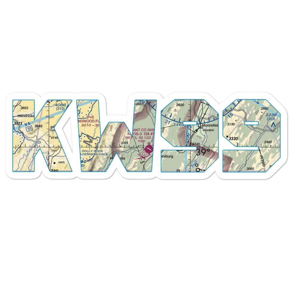 Grant County Airport (W99) VFR Sectional Sticker 