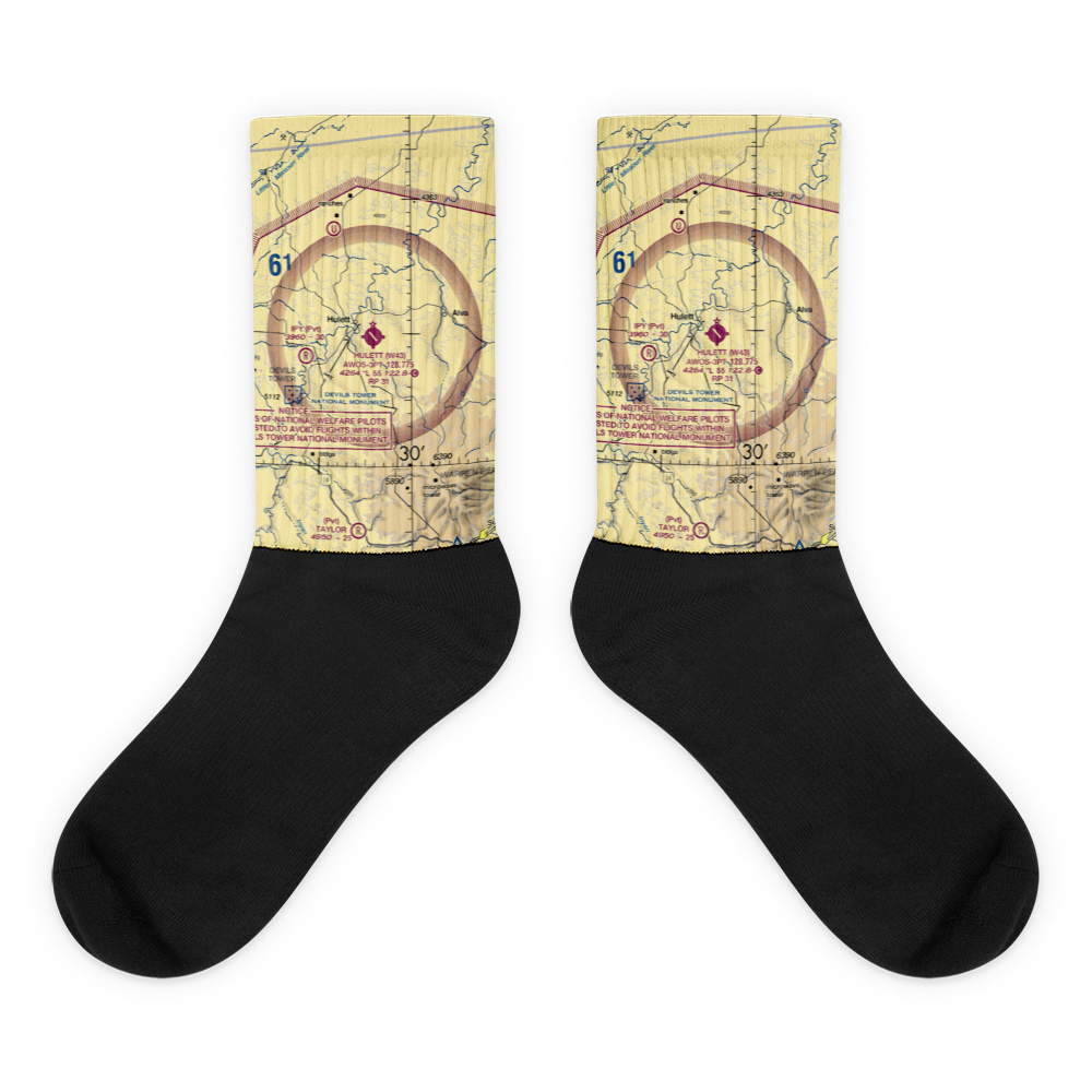 Hulett Municipal Airport (W43) VFR Sectional Socks 