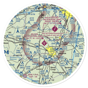 Wilson Industrial Air Center Airport (W03) VFR Sectional Sticker (30 mile)