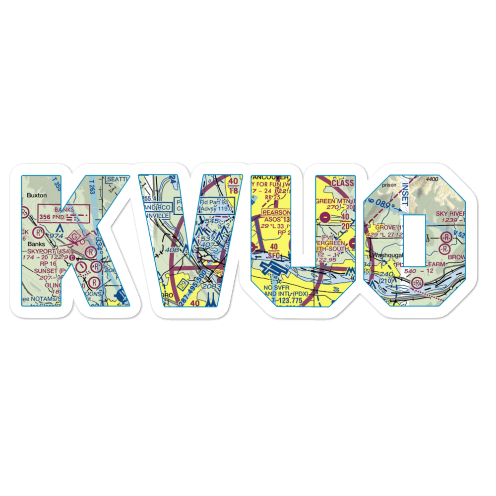 Pearson Field (VUO) VFR Sectional Sticker 