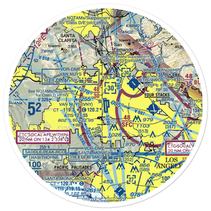Van Nuys Airport (VNY) VFR Sectional Sticker (30 mile)