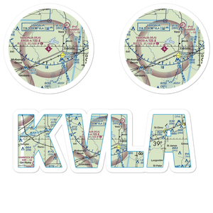 Vandalia Municipal Airport (VLA) VFR Sectional Sticker Pack