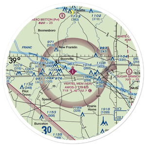 Jesse Viertel Memorial Airport (VER) VFR Sectional Sticker (30 mile)